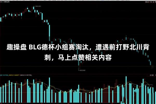 趣操盘 BLG德杯小组赛淘汰，遭遇前打野北川背刺，马上点赞相关内容
