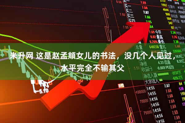 米升网 这是赵孟頫女儿的书法,没几个人见过,水平完全不输其父